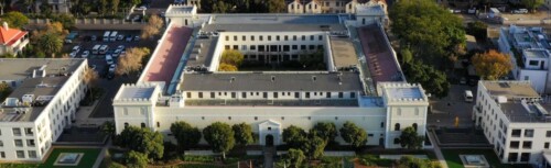 Luftaufnahme vom Hauptgebäude der University of Cape Town